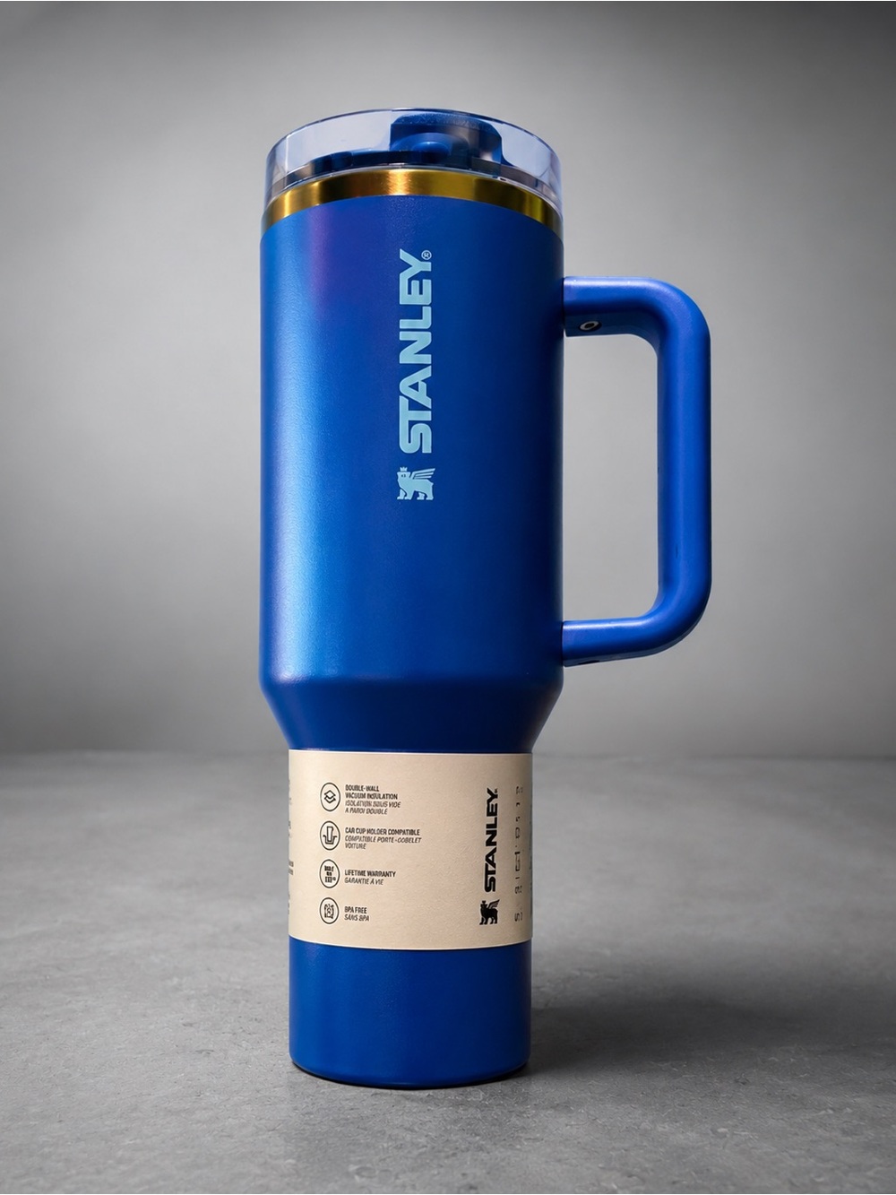 Stanley Quencher H2.0 FlowState Tumbler 40 oz – Bright Blue – NWT